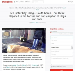 Daegu Sister City Petition_Screenshot