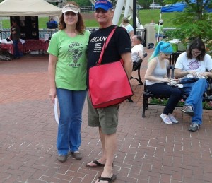 Sally was one of the main organizers of the VegFest. She and Mark helped us at the KoreanDogs.org event at the Mayday Parade concert in Tallahassee last October.