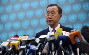 The United Nations Secretary General Ban Ki-Moon.