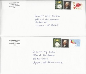 Letters to Governor of Washington and New Jersey_061915