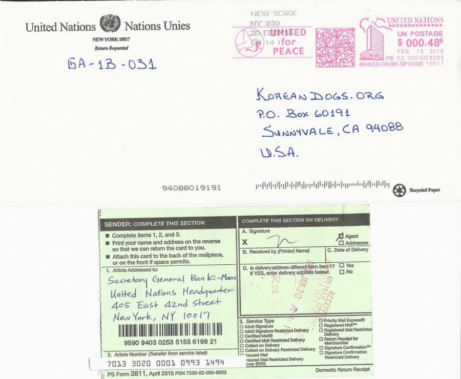 Response from UN HQ_021916_USPS tracking