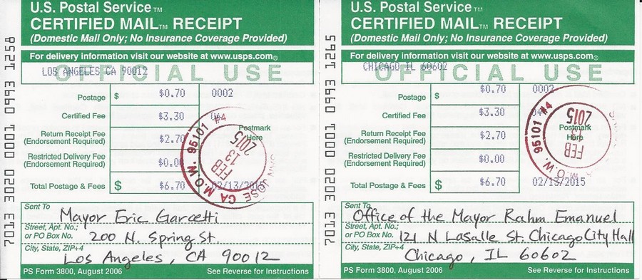 u.s.postal service insured mail receipt tracking number