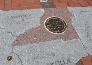 This is the Tallahassee Meridian. This survey monument serves as the principal meridian for all land surveys in the state of Florida.