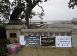 We passed out KoreanDogs.org leaflets and gave away KD hats, tote bags, Frisbees, and key tabs.
