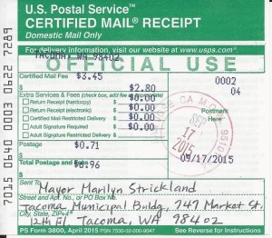 Certified mail receipt_Mayor of Tacoma_091715